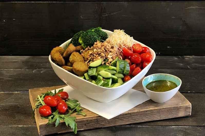Falafel salade Vega (kom 10-15 pers.)