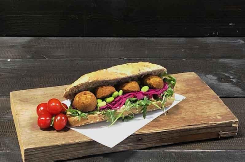 Pistolet meergranen falafel (Vegan)