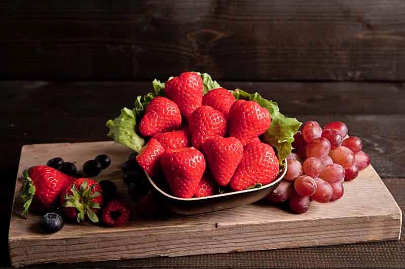 Vers gesneden aardbeien 350cc